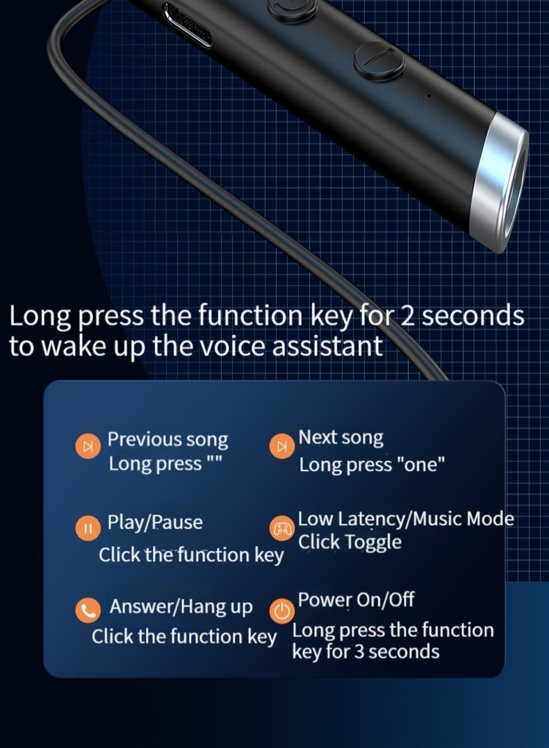 New A58 Hanging Neck Bluetooth Headset In-ear Neck Hanging Long Standby With Magnetic Suction Earphone Blue Headphones - Image 3