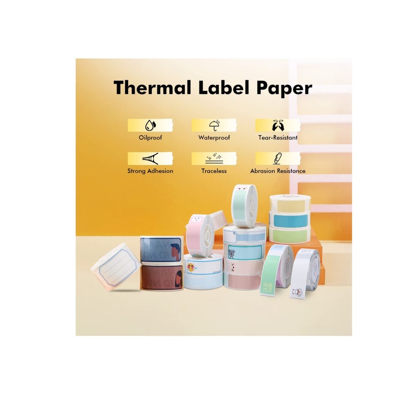 SOLARAE Cable Label Paper, Labels Maker Tape, Self-Adhesive Sticker, Compatible for D11 D110 D101 Printer, Label Print Paper Label Maker, Name File Folder, Food Cosmetic Office Home Kitchen - Image 4