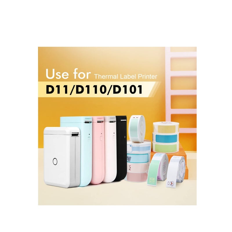 SOLARAE Cable Label Paper, Labels Maker Tape, Self-Adhesive Sticker, Compatible for D11 D110 D101 Printer, Label Print Paper Label Maker, Name File Folder, Food Cosmetic Office Home Kitchen - Image 3