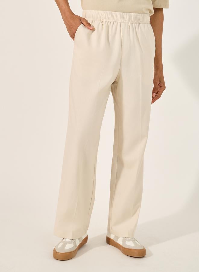 Styli Elasticated Waistband Oversized Trousers  - Image 1