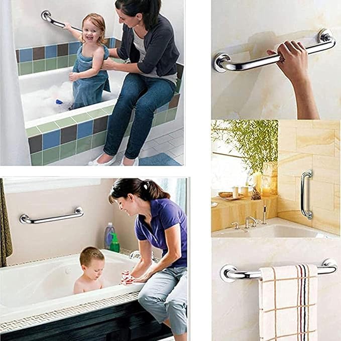 Lipka Full Brass Grab Bar Bathroom Concealed Home Assist Safety Helping Handle (24 Inches) - Image 5