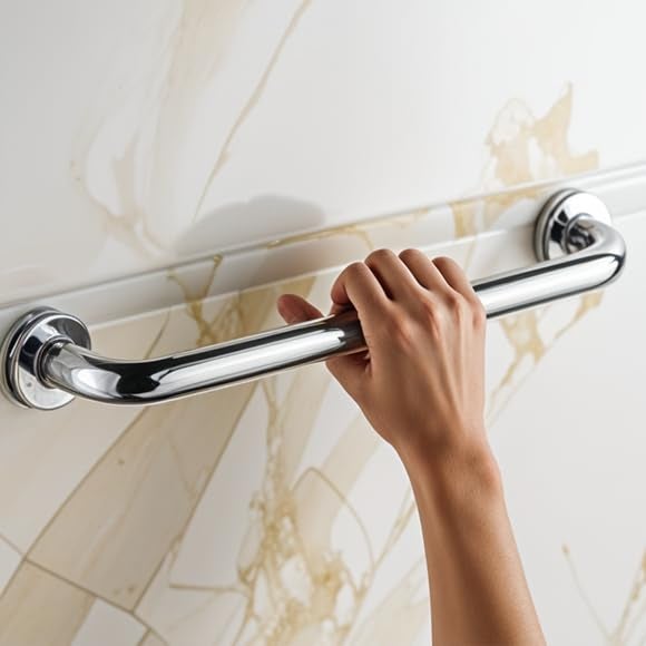 Lipka Full Brass Grab Bar Bathroom Concealed Home Assist Safety Helping Handle (24 Inches) - Image 1