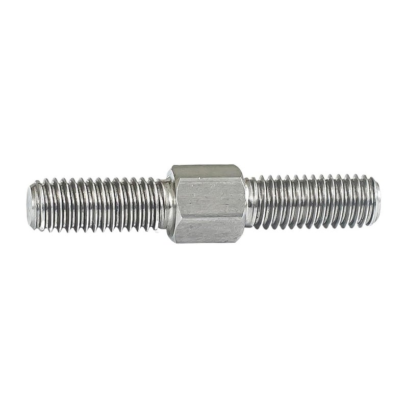 M6 X 90mm 5pcs 304 Stainless Steel Double Ended Left Right Hand Threaded Rod Adjustable Push Rod Stud - Image 1