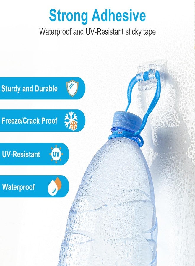TidyHelper 30 قطعة من خطافات أضواء الزينة الخارجية، مشابك متينة لأضواء عيد الميلاد، خطافات لاصقة شفافة لتعليق أضواء الزينة الخارجية، أضواء زينة مقاومة للأشعة فوق البنفسجية للشرفة الخارجية - Image 2
