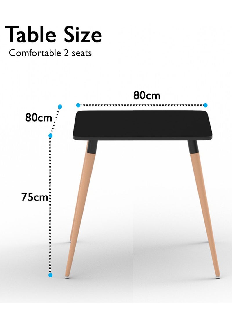 Mahmayi - Mahmayi Cenare Dining Set (Dining Table With 2 X Armchair) Black - Image 1