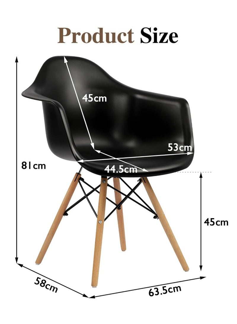 Mahmayi - Mahmayi Cenare Dining Set (Dining Table With 2 X Armchair) Black - Image 1