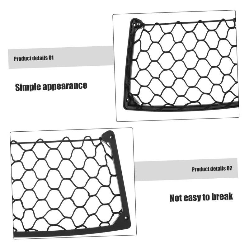 Heavy Duty Mesh Truck Cargo Net Bag Organizer For SUV RV Trunk Storage Black - Image 4