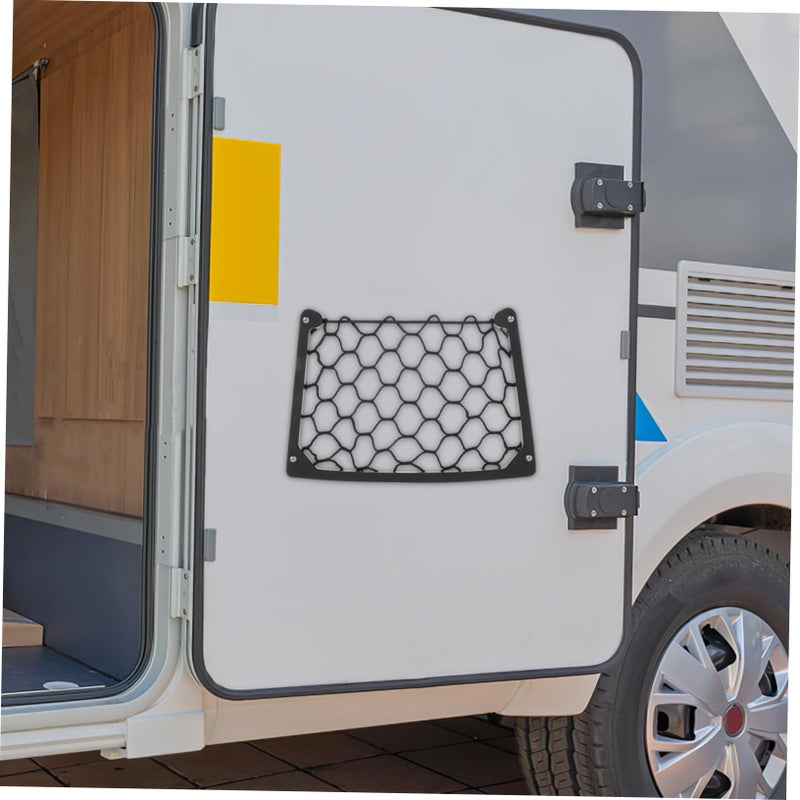 Heavy Duty Mesh Truck Cargo Net Bag Organizer For SUV RV Trunk Storage Black - Image 5
