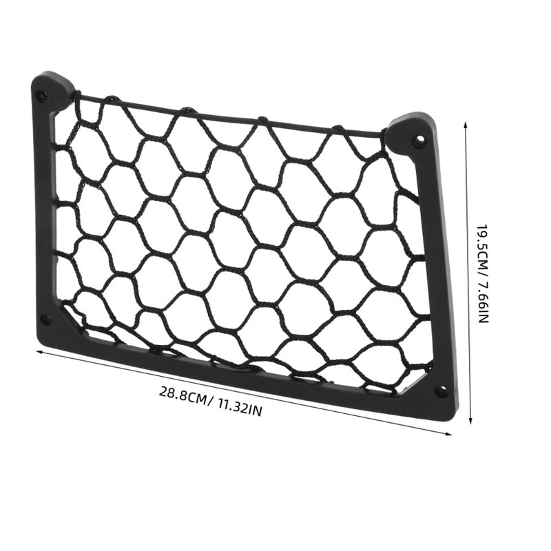 Heavy Duty Mesh Truck Cargo Net Bag Organizer For SUV RV Trunk Storage Black - Image 3