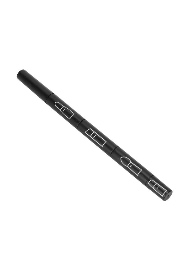 Filfeel 4 In 1 Telescopic Makeup Brushes Set Portable Retractable Lip Eyebrow Eyeshadow Cosmetic Brushes(Black) - Image 2