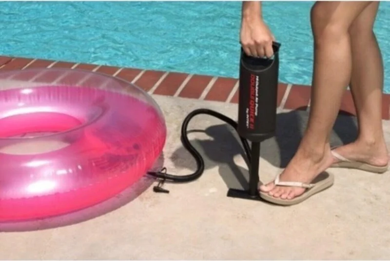 INTEX Mattress Pool Inflator Hand Pump 29 cm + Adhesive Inflatable Boat, Mattress, Pool Repair Repair Patch Hand Pump + Inflatable Product Repair Patch