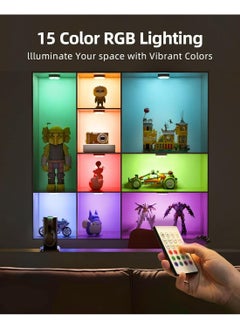 EZVALO EZVALO Rechargeable Motion Sensor Under Cabinet Multicolor LED Puck Lights (6 Pack) - ,1000mAh Rechargeable Puck Lights with Remote, 3 Color Temps & RGB Closet Lights, Dimmable Motion Sensor Lights for Shelf, Kitchen  - Image 4