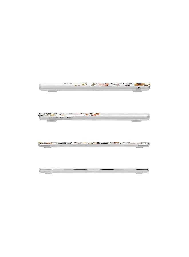 موسيسو متوافق مع حافظة MacBook Air 15 بوصة 2024 2023 2022 M3 A3114 A2941 M2 Chip مع Touch ID، حافظة بلاستيكية صلبة على شكل زهور الحديقة وغطاء لوحة المفاتيح وواقي شاشة، شفاف - Image 4