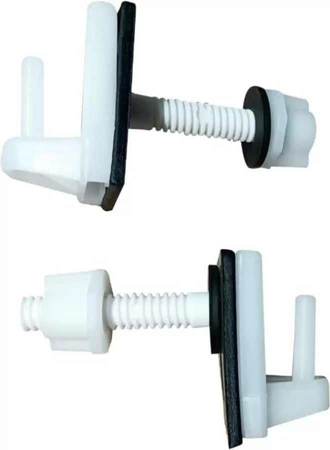 BEUWFEL Toilet Seat Screw Hinges for Modern Commode | Western Toilet Commode Parry Type Clamp Box | Universal Toilet Seat Clamp Hinges (Pair) - Image 2