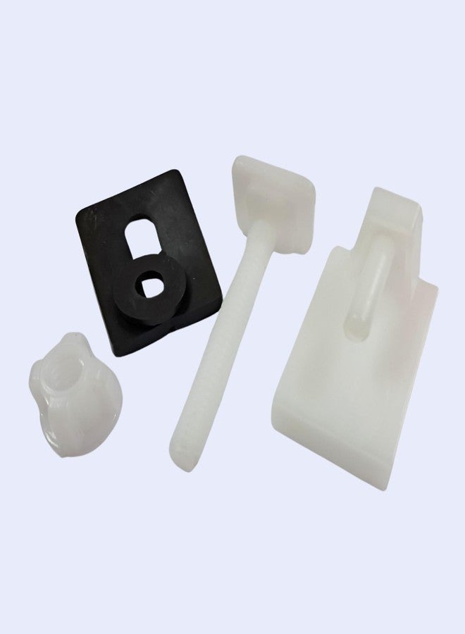 BEUWFEL Toilet Seat Screw Hinges for Modern Commode | Western Toilet Commode Parry Type Clamp Box | Universal Toilet Seat Clamp Hinges (Pair) - Image 4