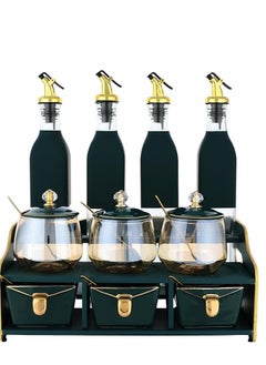 LA MAYA 17 Piece Porcelain Spice Set with Holder and Glass, CIR-46-GSV11  - Image 2