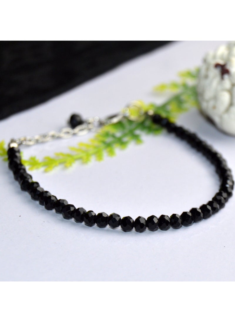 Dojo's Handmade Accessories - 4ml Black Crystals Bracelet - Image 1