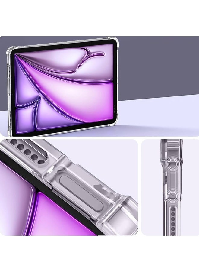 Transparent protective case for iPad Air 13-inch M2 2024, soft transparent thermoplastic polyurethane cover, scratch-resistant and shockproof, transparent (13 inch) - Image 5