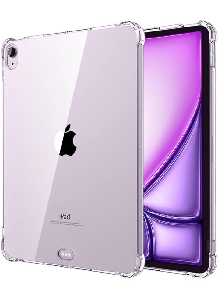 Transparent protective case for iPad Air 13-inch M2 2024, soft transparent thermoplastic polyurethane cover, scratch-resistant and shockproof, transparent (13 inch) - Image 1