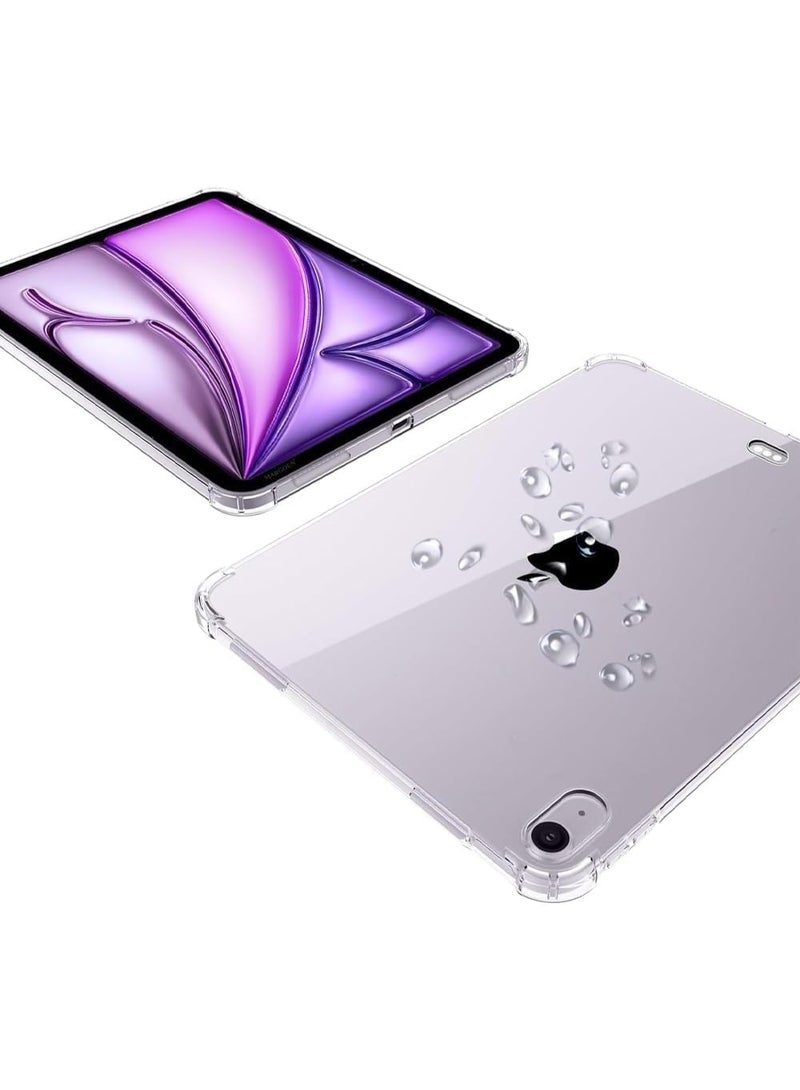 Transparent protective case for iPad Air 13-inch M2 2024, soft transparent thermoplastic polyurethane cover, scratch-resistant and shockproof, transparent (13 inch) - Image 3