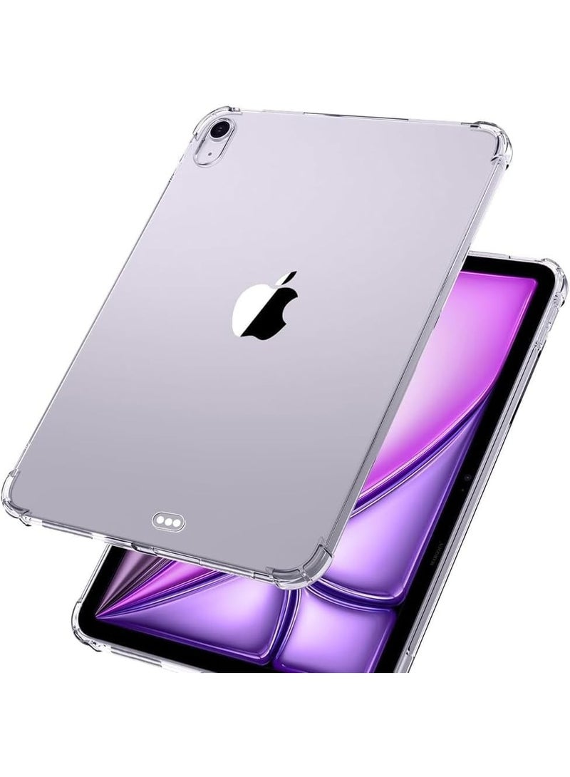 Transparent protective case for iPad Air 13-inch M2 2024, soft transparent thermoplastic polyurethane cover, scratch-resistant and shockproof, transparent (13 inch) - Image 2