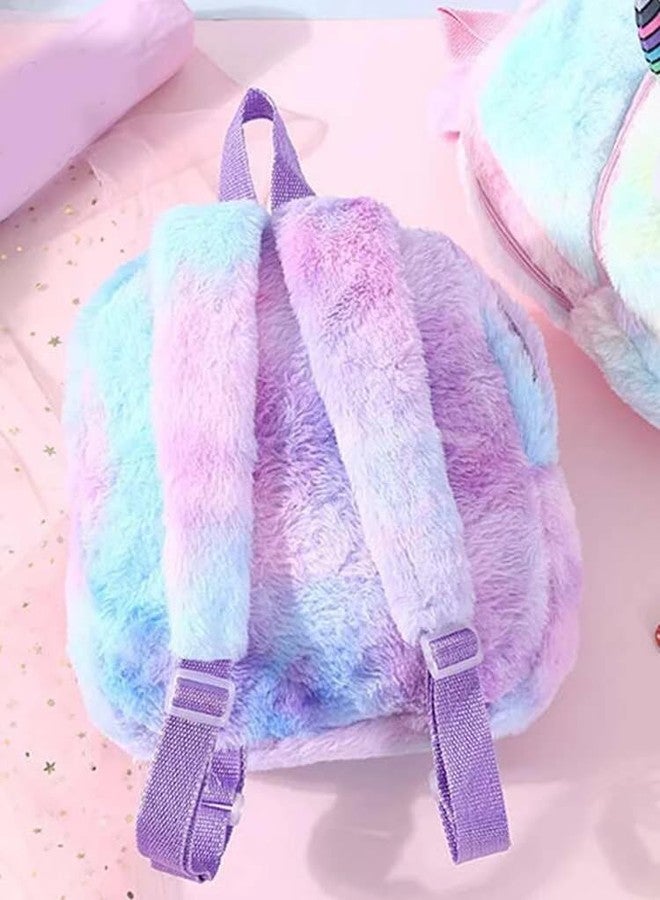 Bluwings Small Soft Plush Unicorn Backpack Animal Cartoon Toddler Nursery Bag Mini School Bags for Baby and Little Girls (1 Pc) (Purple) - Image 4