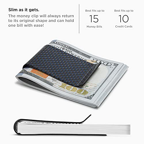 SERMAN BRANDS Carbon Fiber Money Clip for Men – Slim RFID Money Clip Wallet, Minimalist Front Pocket EDC Wallet Cash Holder & Credit Card Holder -100% Real Carbon Fiber Wallet - Image 4