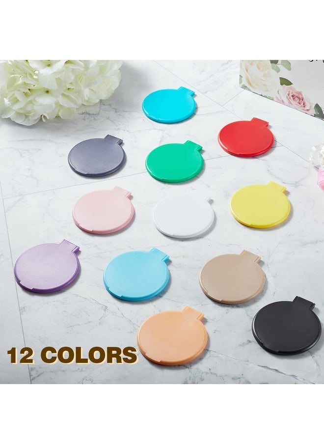 Getinbulk - Compact Mirror Bulk, Small Makeup Mirror For Purse, Set Of 12 (12 Colors) - Image 1