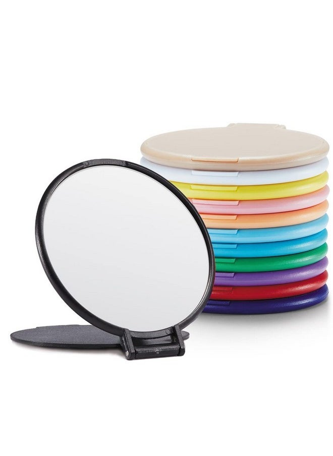 Getinbulk - Compact Mirror Bulk, Small Makeup Mirror For Purse, Set Of 12 (12 Colors) - Image 1
