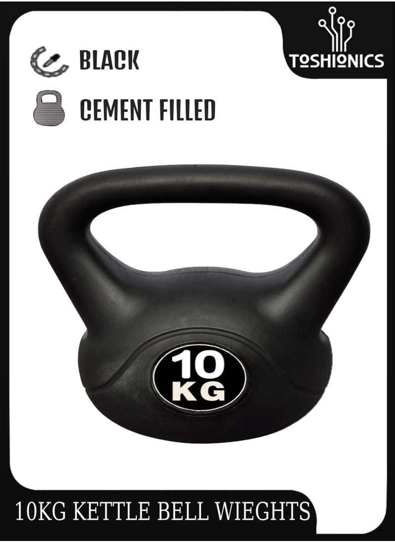 Toshionics 10Kg Kettlebell Fitness Weight Body Equipment With Upgraded Mobility Home Workout Weights For Your Daily Cardio Core Strength Crossfit Exercises Muscle Building Plan  - Image 1