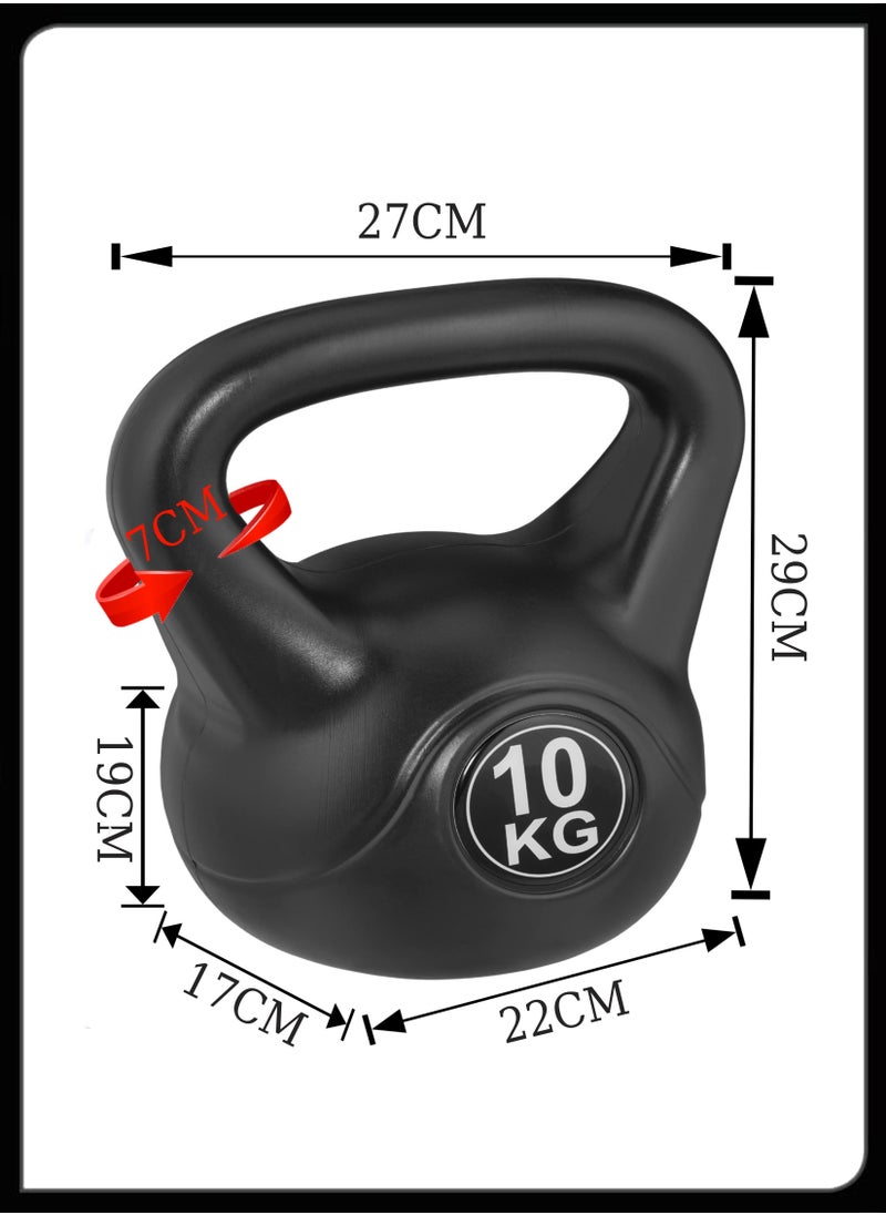 Toshionics 10Kg Kettlebell Fitness Weight Body Equipment With Upgraded Mobility Home Workout Weights For Your Daily Cardio Core Strength Crossfit Exercises Muscle Building Plan  - Image 2
