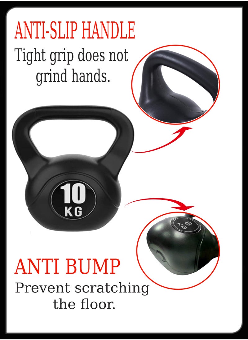 Toshionics 10Kg Kettlebell Fitness Weight Body Equipment With Upgraded Mobility Home Workout Weights For Your Daily Cardio Core Strength Crossfit Exercises Muscle Building Plan  - Image 3