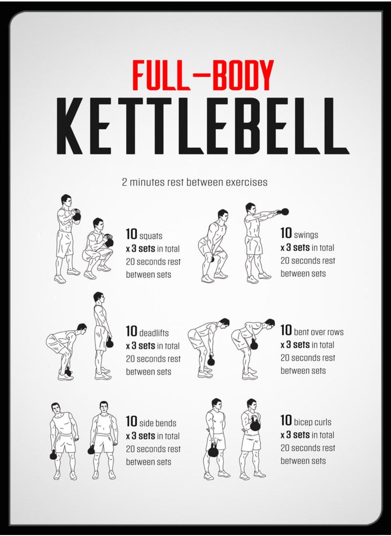 Toshionics 10Kg Kettlebell Fitness Weight Body Equipment With Upgraded Mobility Home Workout Weights For Your Daily Cardio Core Strength Crossfit Exercises Muscle Building Plan  - Image 4