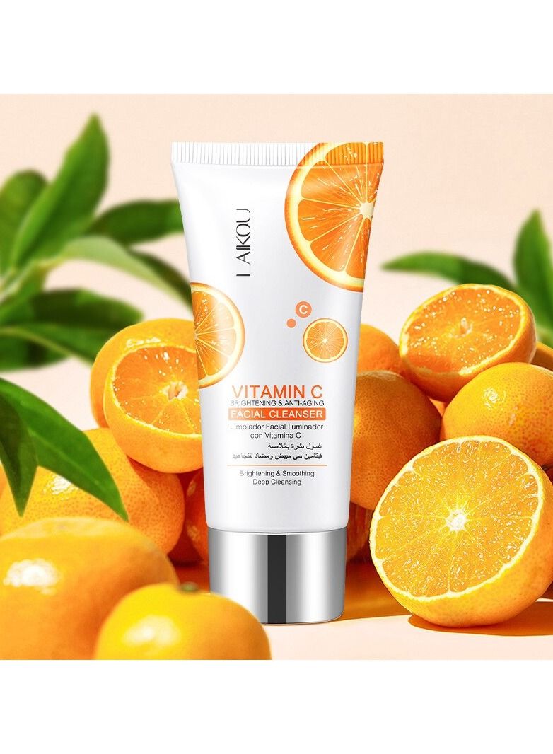 Vitamin C whitening and anti-aging face wash and cleanser