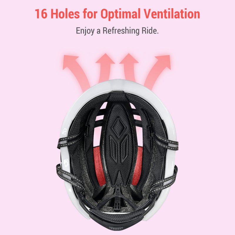 Electric Scooter Helmet for Adults  Bike Helmet with 16 Vent Holes  PC Shell  EPS Foam  Magnetic Buckle  Detachable Liner - Image 2