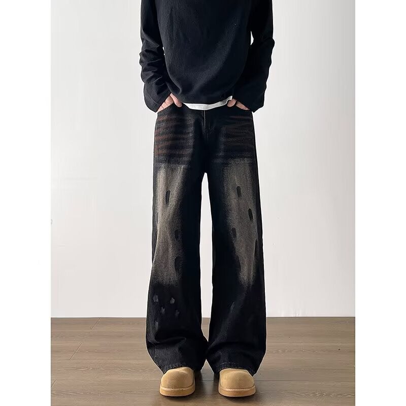 Unisex Classic Denim Jeans Loose Fit Daily Outdoor Wear - Image 2