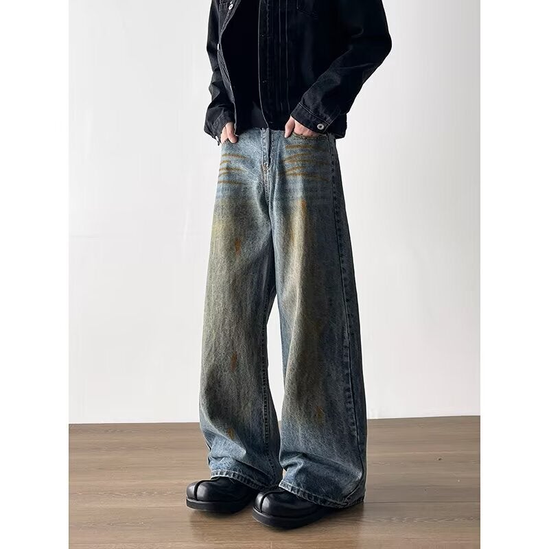 Unisex Classic Denim Jeans Loose Fit Daily Outdoor Wear - Image 1