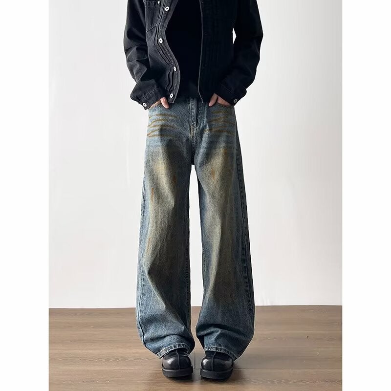 Unisex Classic Denim Jeans Loose Fit Daily Outdoor Wear - Image 3