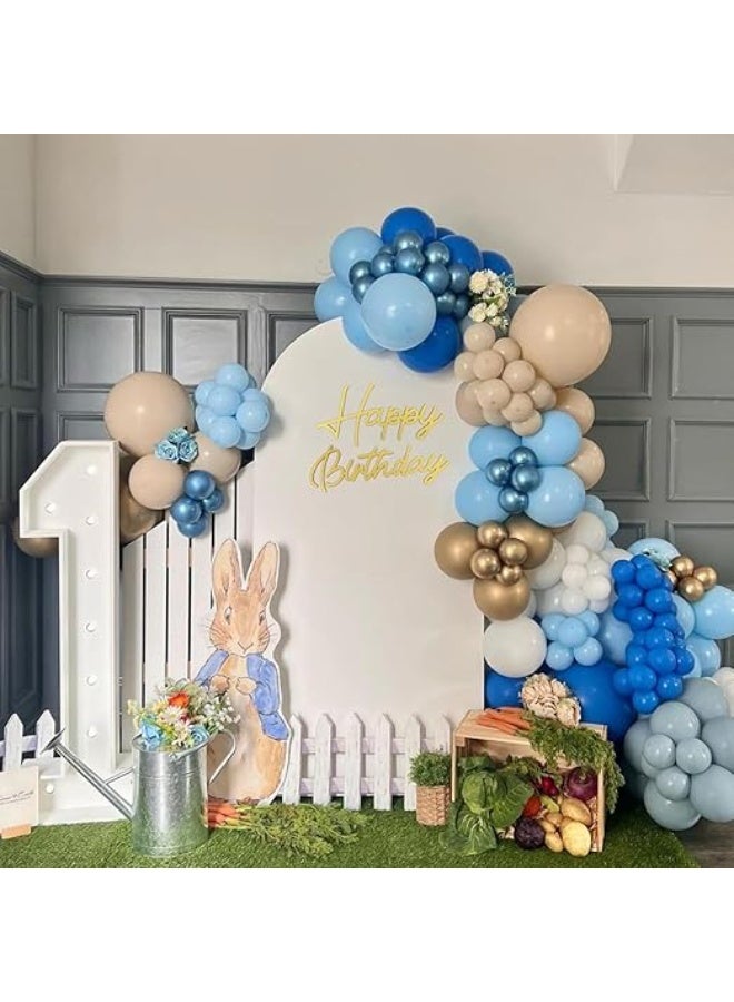 Happy Birthday Sign for Backdrop, Happy Birthday Wooden Sign with Gold Painted Cutout Happy Birthday Letters Sign Birthday Decoration for Backdrop Wall Photo Prop - Image 1