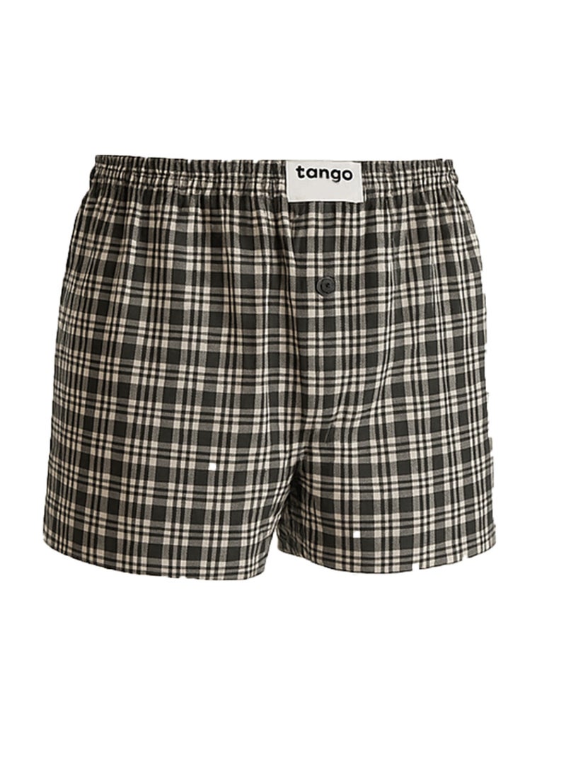 Tango Button Shorts (Pattern) Grey & Black Strips - Image 3