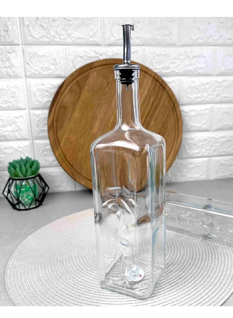 Pasabahce Homemade Oil & Vinegar Serving Bottle 1000 ml Clear - Image 3
