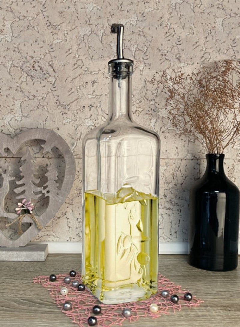 Pasabahce Homemade Oil & Vinegar Serving Bottle 1000 ml Clear - Image 4