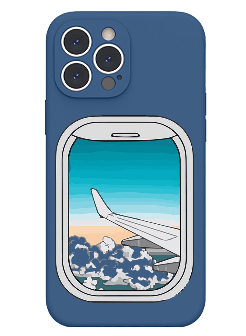 Theodor Protective Slim Fit Case Liquid Silicone Cover with Full Body Protection Anti-Scratch Shockproof Case For iPhone 13 Pro Max Blue  - Wine is like duct tape black copy - Image 1