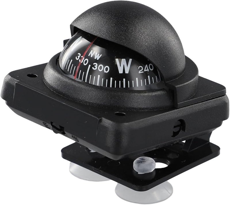 Black ABS Acrylic Car Dashboard Marine Compass with Reversed Magnetic Steel for Accurate Navigation 57x58x57mm - Image 4