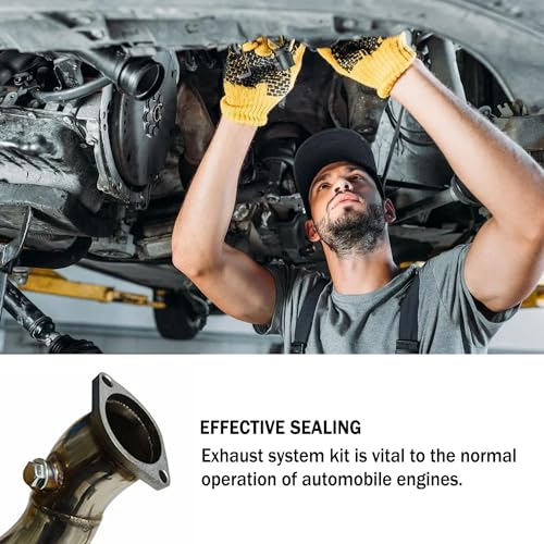 Aokdom 2-Bolt 3 Inch Exhaust Flange Repair Kit,Stainless Steel Exhaust System Kit with Exhaust Gasket & Exhaust Bolts,Exhaust Pipe Flange Gasket for Automotive Replacement Exhaust Flanges (3") - Image 5