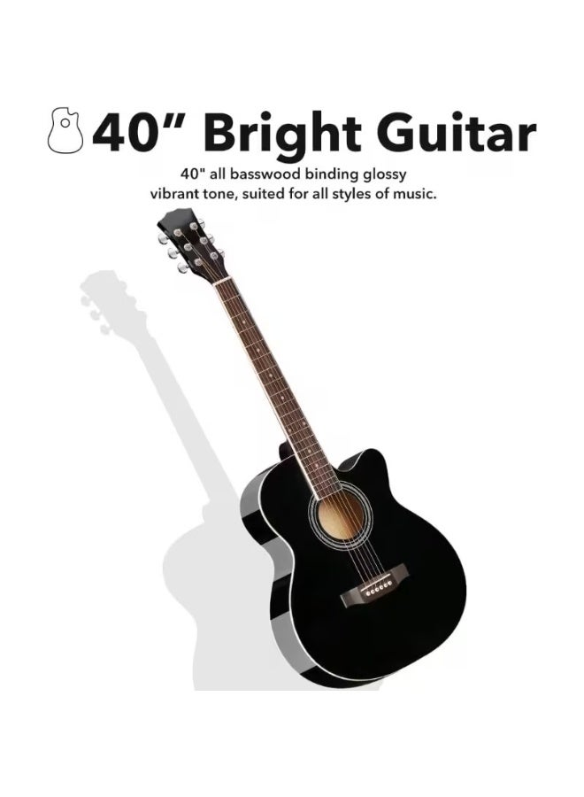 Megarya 40-41 Inch Full Size Black Guitar Combo Premium Quality Complete Set - Image 4