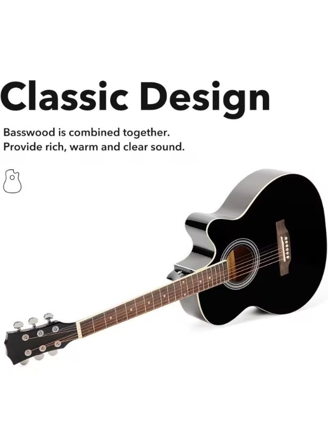 Megarya 40-41 Inch Full Size Black Guitar Combo Premium Quality Complete Set - Image 2