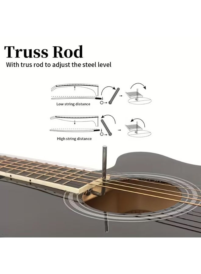 Megarya 40-41 Inch Full Size Black Guitar Combo Premium Quality Complete Set - Image 3