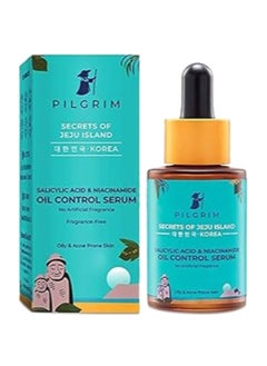 PILGRIM 2% Salicylic Acid + 3% Niacinamide Oil Control Serum For Oily And Acne-Prone Skin For Unisex Of All Skin Types, Korean Skin Care, 30 ml  - Image 1