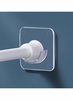 STAUD 4-Curtain Rod Bracket Holder, Curtain Rods No Drilling Adhesive Curtain Rod Holder Curtain Rod Bracket Curtain Hangers No Drilling Hooks Mounting Screws, Anchors and Sticky Strips Wall Hooks  - Image 1